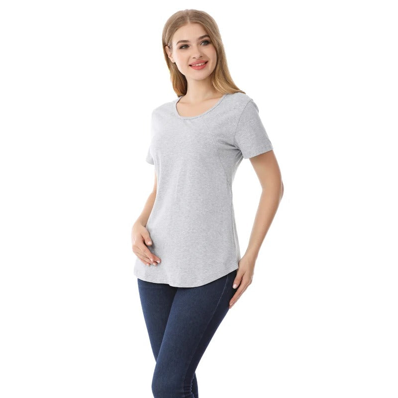 Short Sleeve Maternity Nursing T Shirt