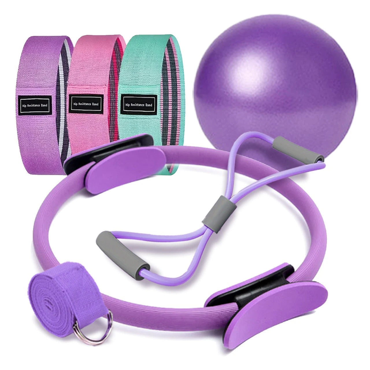 Pilates Ball and Ring Set – Resistance Band & Fitness Ring for Pregnancy & Postpartum Recovery