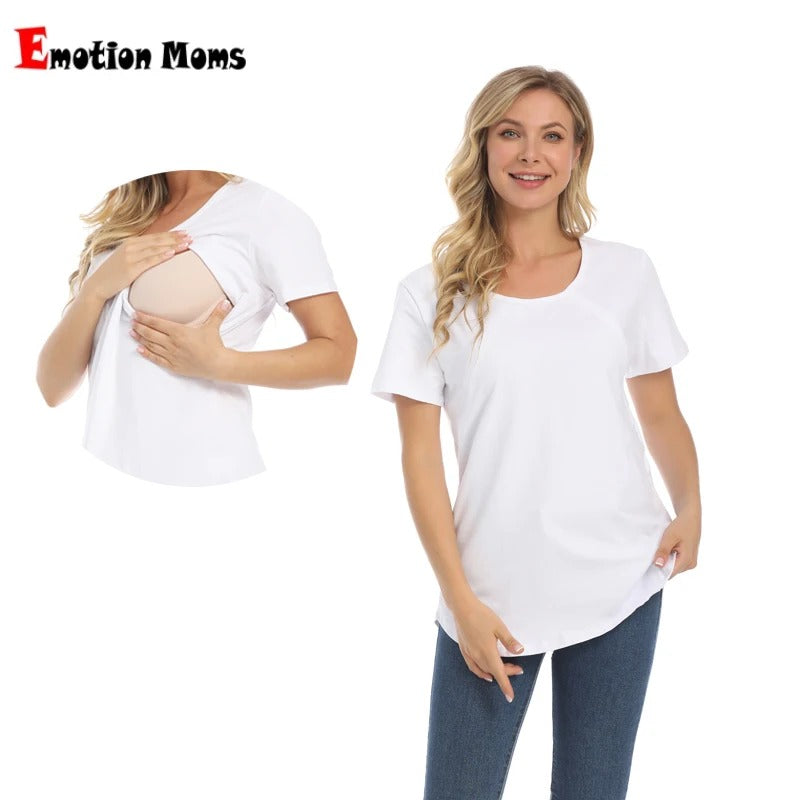 Short Sleeve Maternity Nursing T Shirt