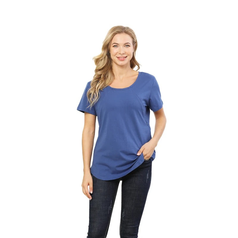 Short Sleeve Maternity Nursing T Shirt