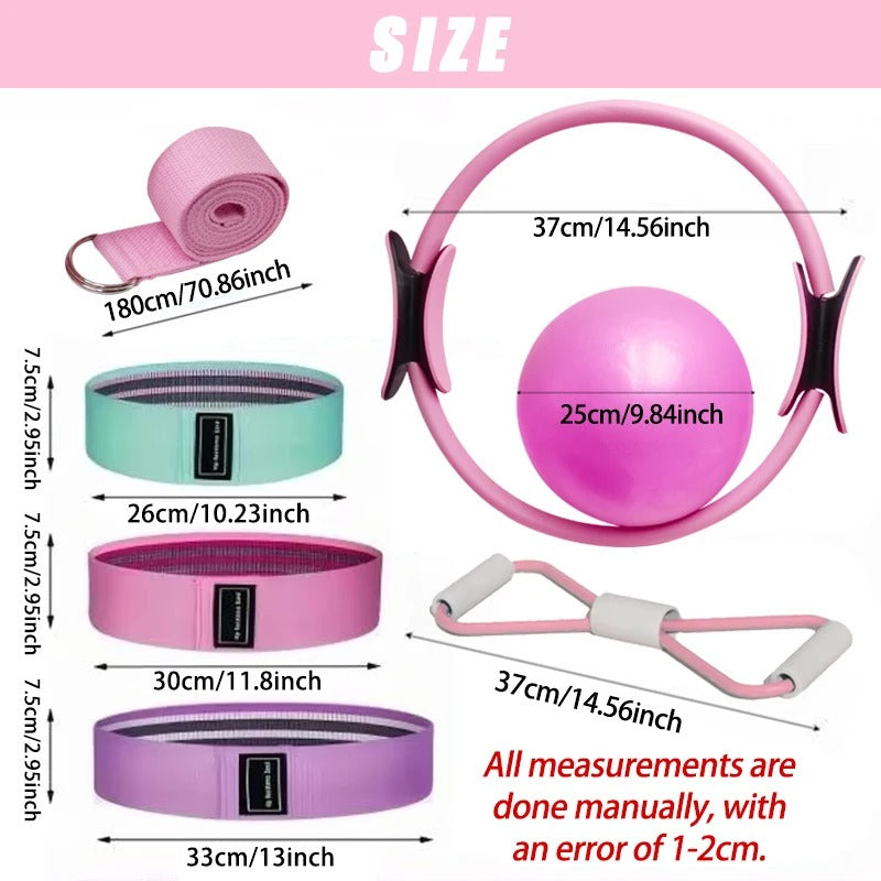Pilates Ball and Ring Set – Resistance Band & Fitness Ring for Pregnancy & Postpartum Recovery