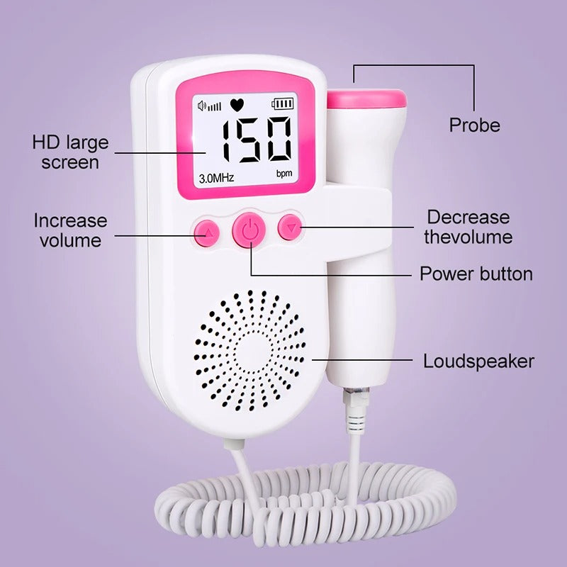 3.0MHz Fetal Doppler Infant Antenatal Heart Rate Monitor