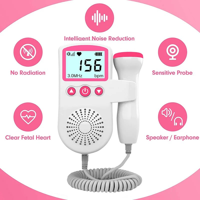 3.0MHz Fetal Doppler Infant Antenatal Heart Rate Monitor