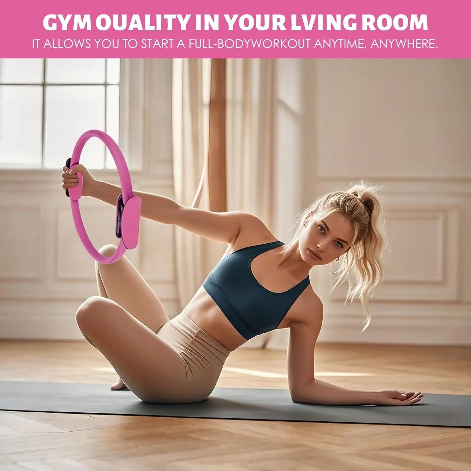 Pilates Ball and Ring Set – Resistance Band & Fitness Ring for Pregnancy & Postpartum Recovery
