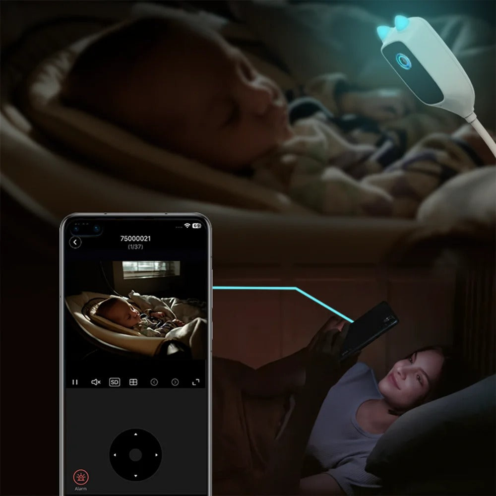 Baby Monitor with Crying Detection – 4MP 2K WiFi Camera with Night Vision