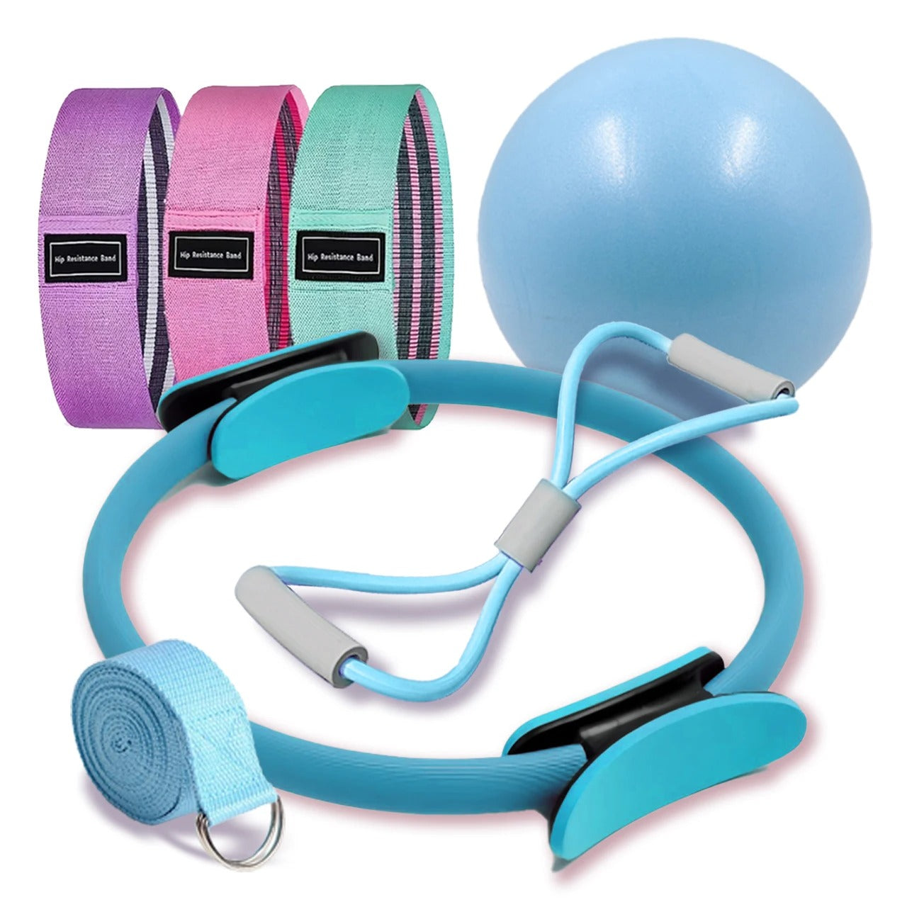 Pilates Ball and Ring Set – Resistance Band & Fitness Ring for Pregnancy & Postpartum Recovery