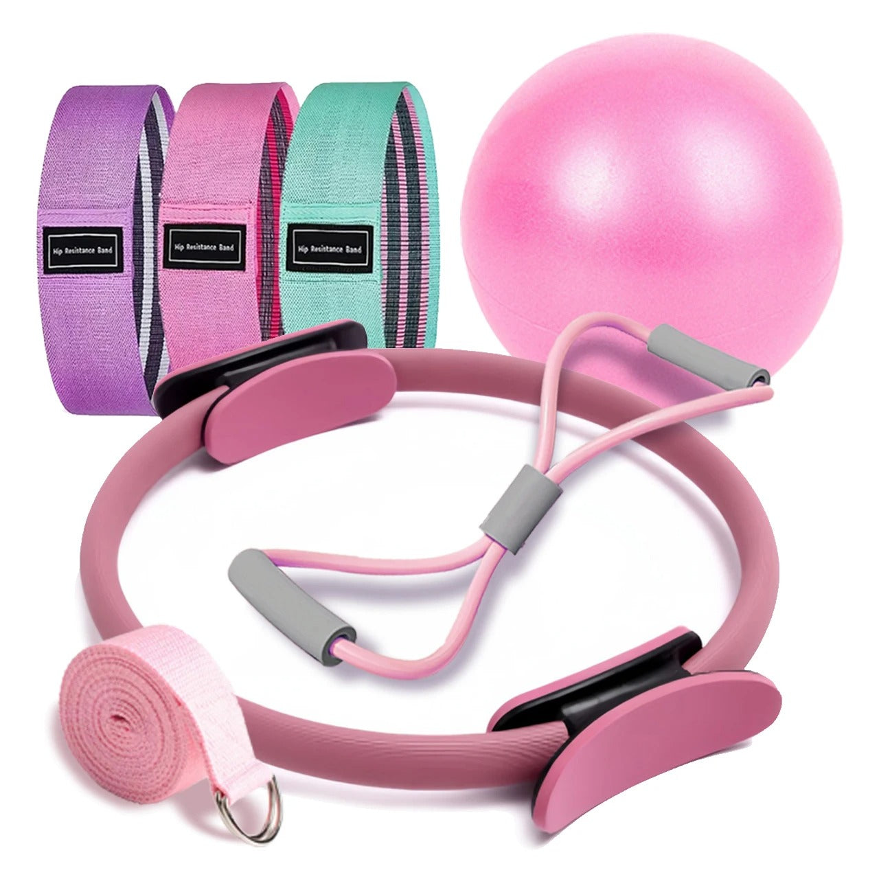 Pilates Ball and Ring Set – Resistance Band & Fitness Ring for Pregnancy & Postpartum Recovery